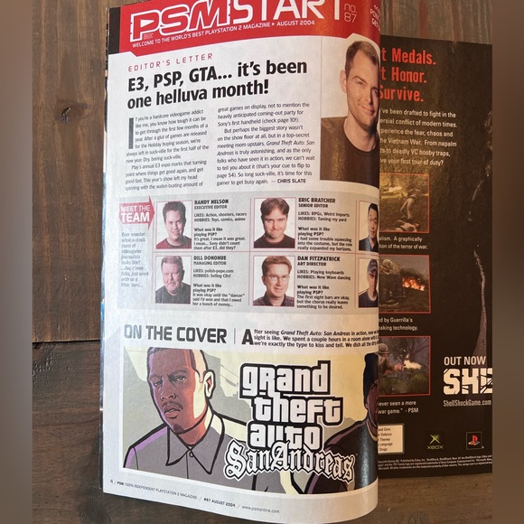 RARE PSM Playstation Magazine # 87 Aug 2004 GTA San Andreas Volume 8 Blue Cover - Picture 2 of 12